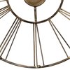 Quickway Imports Decorative Antique Roman Numerical Gold Metal Wall Clock for Dining, Living Room, or Kitchen QI004252
